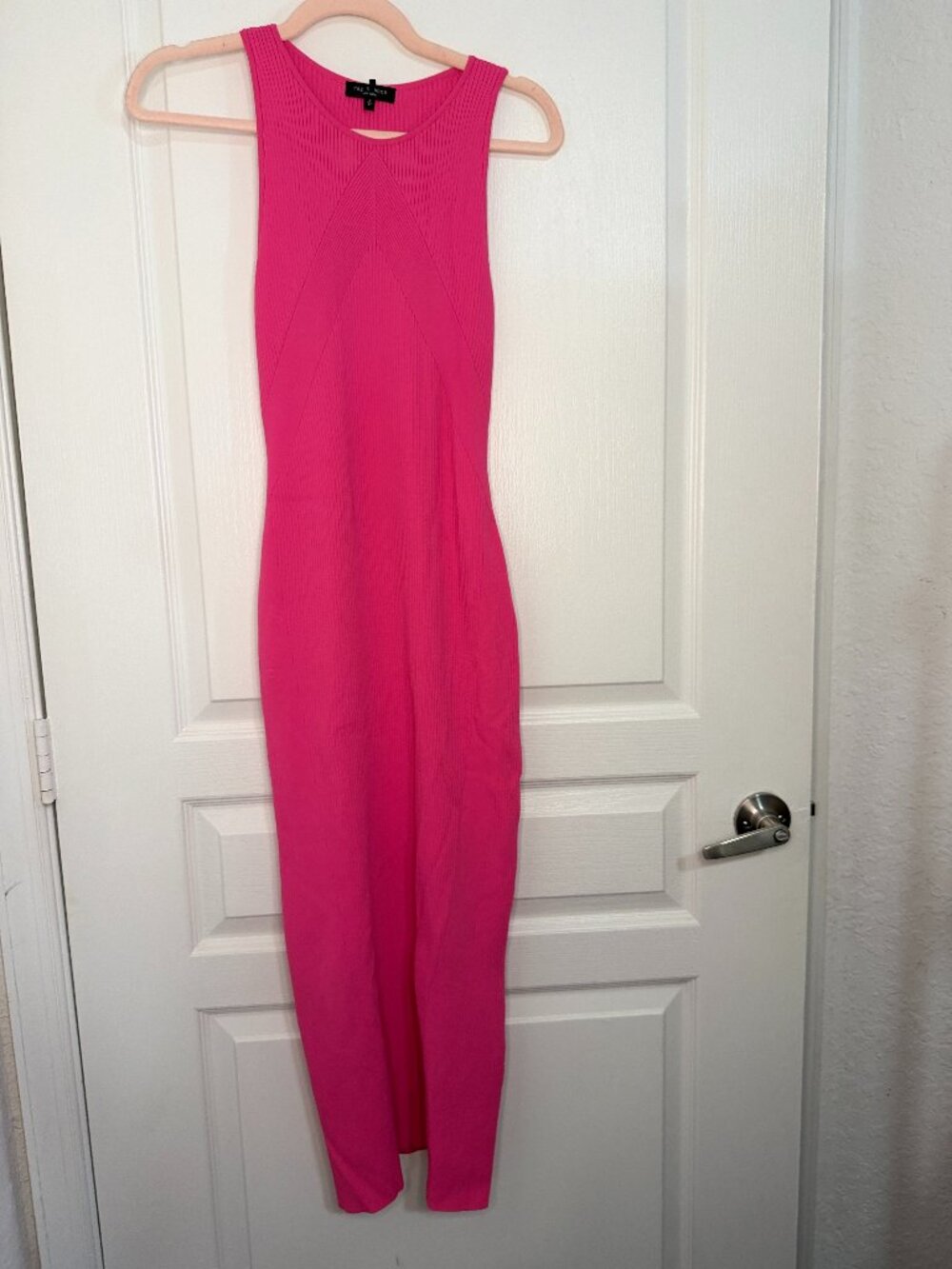Rag & Bone Hot Pink Rib Knit Midi Tank Dress / Size S- MSRP $350